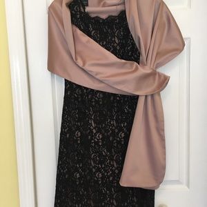 Black lace dress with shawl!